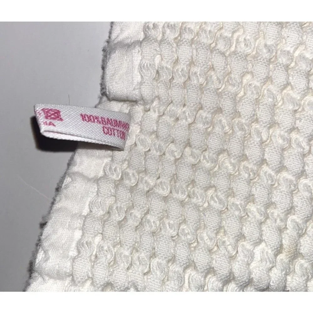 Vintage Austrian Cotton Hand Towel White Waffle Weave Kitchen Bath High Quality